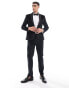 Фото #3 товара ASOS DESIGN slim tuxedo suit jacket in black velvet