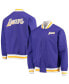 Men's Los Angeles Lakers Purple Hardwood Classics 75th Anniversary Authentic Warmup Full-Snap Jacket Фиолетовый, XL - фото #2