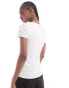 Weekday Ariel open square neck top in white