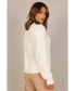 ფოტო #6 პროდუქტის Women's Katrina Textured Sleeve Crewneck Knit Sweater