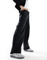 Pull&Bear wide leg jogger in black