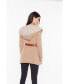 Фото #3 товара Women's 100% Pure Cashmere Long Sleeve 2-tone Double Face Cascade Open Cardigan Sweater