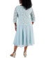 ფოტო #2 პროდუქტის Plus Size Sequined Lace A-Line Dress