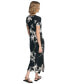 ფოტო #2 პროდუქტის Women's Short Sleeve Floral Maxi Dress