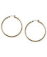 Gold-Tone 2" Tube Hoop Earrings