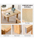 Фото #9 товара Rectangular Rattan Table with Wooden Legs