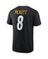 Фото #4 товара Men's Kenny Pickett Black Pittsburgh Steelers Player Icon Name and Number T-shirt