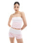 Фото #1 товара ASOS DESIGN contrast bandeau top co ord in pink