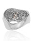ფოტო #2 პროდუქტის Suzy Levian Sterling Silver Cubic Zirconia Pave Tiered Curved Ring