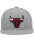 Men's Heathered Gray Chicago Bulls 2.0 Snapback Hat