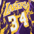 Фото #3 товара MITCHELL & NESS NBA TEAM MARBLE SWINGMAN JERSEY LA LAKERS 1996 SHAQUILLE O'NEAL