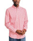 ფოტო #1 პროდუქტის Men's Classic-Fit Long-Sleeve Gingham Check Poplin Shirt