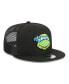 ფოტო #2 პროდუქტის Men's Black Teenage Mutant Ninja Turtles Happy Leonardo Trucker 9FIFTY Snapback Hat