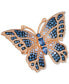 Chocolate & Vanilla Diamonds® (1-1/5 ct. t.w.) & Multi-Gemstone (3-1/3 ct. t.w.) Butterfly Ring in 14k Rose Gold