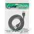 Фото #8 товара InLine USB 2.0 Flat Cable Type A male / female gold plated black 3m