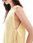 ASOS DESIGN knitted split side tank top in lemon Желтый, S - EU 36-38 - фото #2