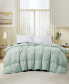 Lightweight White Goose Down Feather Fiber Comforter, Twin