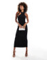 Фото #1 товара ASOS DESIGN asymmetric halterneck midi dress in black