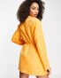 Kyo The Brand blazer dress with draw cord waist detail in orange