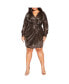 Фото #1 товара Plus Size Sequin Glow Dress