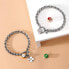 Beautiful steel bracelet Four-leaf clover Drops SCZ1219