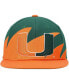 Men's Orange, Green Miami Hurricanes Sharktooth Snapback Hat