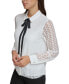 Women's Bow-Tied Eyelet Blouse