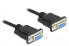 Фото #3 товара Delock Serial Cable RS-232 D-Sub 9 female to female null modem with narrow plug housing - Full Handshaking - 5 m, Black, 5 m, DB-9, DB-9, Female, Female