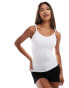 Fashionkilla slinky double layered twist strap top in white