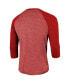 Фото #3 товара Men's Threads Red Kansas City Chiefs 2023 AFC Champions Tri-Blend Raglan 3/4-Sleeve T-shirt