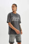 Фото #3 товара NBA Brooklyn Nets Oversize Fit Bisiklet Yaka Kısa Kollu Tişört
