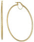 Фото #3 товара Серьги Macy's Large Hoop in 10k Gold