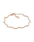 ფოტო #1 პროდუქტის Women's Essential Waves Rose Gold-Tone Stainless Steel Chain Bracelet