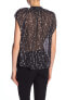 Фото #2 товара Vince Brushstroke Cap Sleeve Silk Blouse Women's Sz. Large (Black) 152848