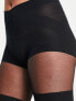 Фото #5 товара ASOS DESIGN mock over the knee tights with bum and tum support in black