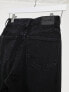 Weekday Rowe extra high waist straight leg jeans in echo black - BLACK