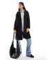 Фото #2 товара Bershka oversized tailored coat in black