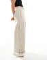 ASOS DESIGN trouser with button detail in stone