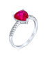 Фото #3 товара Кольцо Bling Jewelry Romantic Classic Heart CZ.