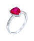 Фото #4 товара Кольцо Bling Jewelry Romantic Classic Heart CZ.