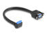Delock Kabel USB 5 Gbps Pfostenbuchse 90° gewinkelt zu 2 x 5 Typ-A Buchse zum