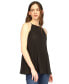 Women's Chain-Strap Halter-Neck Pleated Top