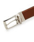 ფოტო #3 პროდუქტის Perry Ellis Men's Tan Leather Reversible Belt