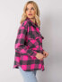 Фото #7 товара Женская теплая рубашка в клетку с карманами розовая Factory Price