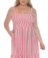 ფოტო #3 პროდუქტის Plus Size Striped Tiered Maxi Cover-Up Dress