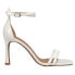 Фото #1 товара Chinese Laundry Jasmine Open Toe Stiletto Pumps Womens White Dress Casual BJON1A