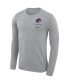Фото #3 товара Men's Gray Boise State Broncos Logo Stack Legend Performance Long Sleeve T-shirt