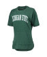 Women's Heathered Green Distressed Michigan State Spartans Arch Poncho T-shirt