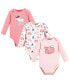 ფოტო #1 პროდუქტის Baby Girls Cotton Long-Sleeve Bodysuits, Forest Girl, 3-Pack