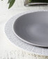 Amanda Embossed Dinner Plates, Set of 4